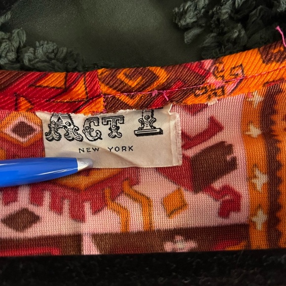 Vintage 60’s/70’s Abstract Mod Psychedelic Patchwork Mini Dress ACT I New York - Picture 6 of 6